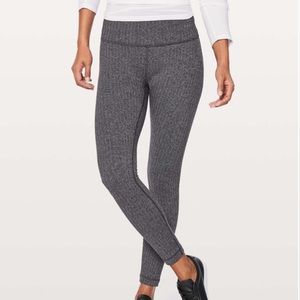 Lululemon herringbone grey leggings 6